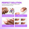 Picture of Gelike EC Nude-Colored Gel Nail Glue - 6 in 1 Sheer Apricot Nail Glue for Clear Acrylic Nails,Long Lasting Extension Gel Adhesive UV Nail Glue for Clear Press On Nail Tips,UV Cure Required