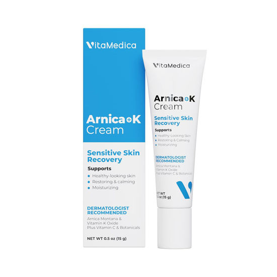 Picture of VitaMedica Arnica Cream - Arnica Montana + Vitamin K Oxide Bruise Cream - Sensitive Skin Formula - Undereye Arnica Vitamin K Cream With Vitamin C - 0.5 ounces