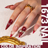 Picture of MelodySusie Thick Red Gel Nail Polish,0.5fl oz Burgundy Red Gel Polish Autumn Winter Color 1673, Soak Off UV LED Nail Lamp Dark Red Gel Polish Gift for Women Manicure Salon DIY At Home 0.5 Fl Oz