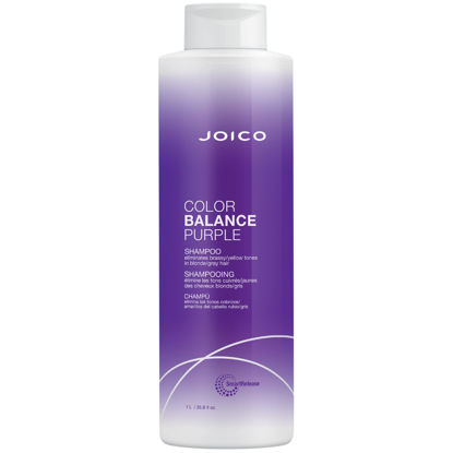 Picture of Joico Color Balance Purple Shampoo for Cool Blonde and Gray Hair | 33.8 Fl Oz