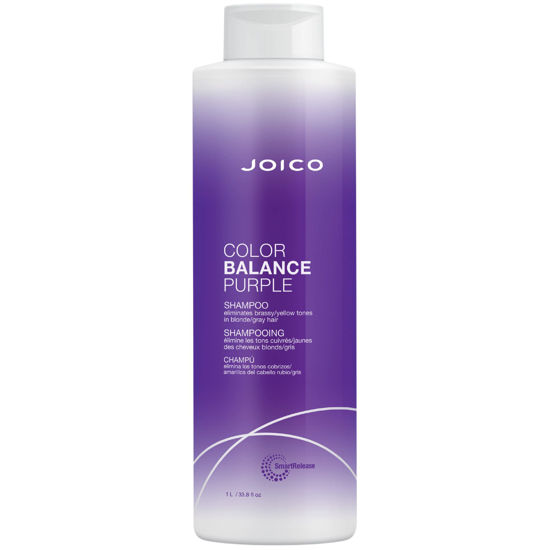 Picture of Joico Color Balance Purple Shampoo for Cool Blonde and Gray Hair | 33.8 Fl Oz