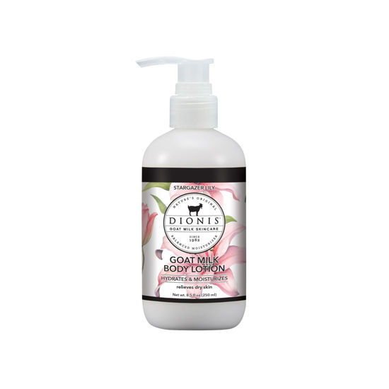 Picture of Dionis - Goat Milk Skincare Scented Lotion (8.5 oz) - Moisturize Dry Skin, Great For All Skin Types, Made in the USA - Cruelty-free and Paraben-free (Stargazer Lily)