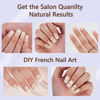 Picture of Misssix Ombre Gel Nail Tips, 160Pcs White Gradient Press on Nails Short Square, No Need to File Tips Pre-lasting, Fake Nails for Nail Art DIY 16 Sizes