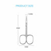 Picture of LIVINGO Premium Manicure Scissors Multi-purpose Stainless Steel Cuticle Pedicure Beauty Grooming Kit for Nail, Eyebrow, Eyelash, Dry Skin Curved Blade 3.5 inch
