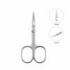 Picture of LIVINGO Premium Manicure Scissors Multi-purpose Stainless Steel Cuticle Pedicure Beauty Grooming Kit for Nail, Eyebrow, Eyelash, Dry Skin Curved Blade 3.5 inch