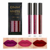 Picture of DNM 3Pcs Dark Purple Red Rose pink Matte Liquid Lipstick Sets for Black Women Matte Matt Lipstick Lip Stain Long Lasting Waterproof 24, labial mate larga duracion 24 labiales mate 24 horas originales