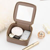 Picture of Aveniee Mini Clear Makeup Bag, Small Travel Toiletry Bag Cosmetic Bags TSA Approved, Clear Makeup Case Pouch with Zipper, Car Organizer Essentials for Women Men(Mini-Taupe)