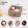 Picture of Aveniee Mini Clear Makeup Bag, Small Travel Toiletry Bag Cosmetic Bags TSA Approved, Clear Makeup Case Pouch with Zipper, Car Organizer Essentials for Women Men(Mini-Taupe)