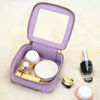 Picture of Aveniee Mini Clear Makeup Bag, Small Cosmetic Bags Travel Toiletry Bag, TSA Approved Clear Makeup Case Pouch with Zipper, Car Organizer Essentials for Women Men(Lilac)