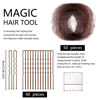 Picture of Zonon Bun Hair Nets 50Pcs, Invisible Elastic Edge Mesh, Individual Package, Brown & U Shaped Pins 40Pcs for Ballet Bun, Sleeping, Women and Wig