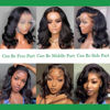 Picture of Douyin Bob Wig Human Hair 13x4 Frontal Lace Wig 14 Inch Body Wave 180% Density HD Lace Front Wigs Human Hair Pre Plucked Bob Wigs for Women Human Hair Wigs (14 inch, Natural Black)