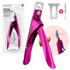 Picture of MelodySusie Acrylic Nail Clippers, Professional Nail Clippers Cutters for Acrylic Nails Fake Nail Tips, Adjustable Stainless Nail Trimmer, Manicure Tool for Salon Home Nail Art, Plum