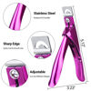 Picture of MelodySusie Acrylic Nail Clippers, Professional Nail Clippers Cutters for Acrylic Nails Fake Nail Tips, Adjustable Stainless Nail Trimmer, Manicure Tool for Salon Home Nail Art, Plum