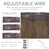 Picture of WENNALIFE Wire Hair Extensions (Increase 50% Lifespan) Real Human Hair 12 inch 100g Light Ash Brown Remy Real Hair Extensions Invisible Wire Hair Extensions Human Hair Natural Fish Line Straight Hair