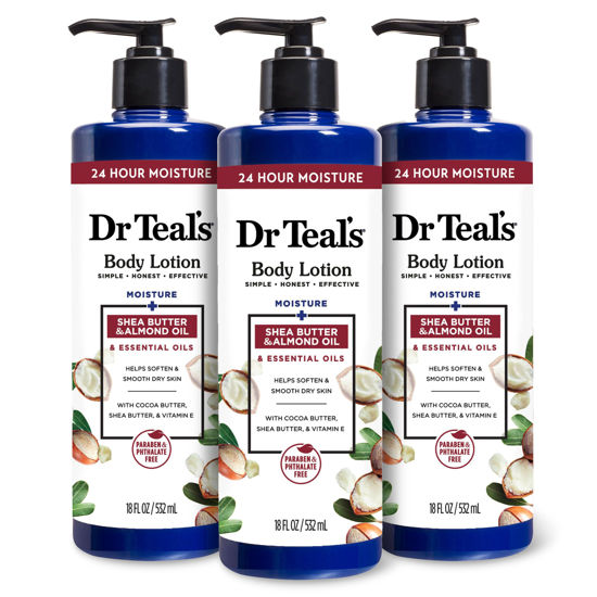 Picture of Dr Teal's Body Lotion, Shea Butter & Almond, 18 oz (Pack of 3)