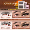 Picture of Manga Lash Clusters Kit Fairy Cluster Eyelash Extensions Kit 40D+50D Lash Extension Kit 8-18MM Wispy D Curl Anime Individual Lashes Kit with Lash Bond and Seal for Beginners by Geeneiya