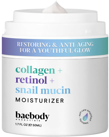 Picture of Baebody Collagen Retinol Face Cream Moisturizer with Snail Mucin - Hydrating and Anti Aging Moisturizer for Face - For Fine Lines and Wrinkles (1.7 fl oz/50 ml)