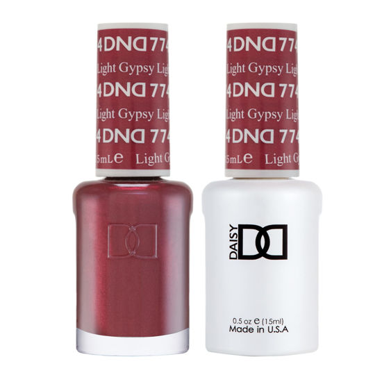Picture of DND Gel Polish Set - 1 each of Red Gel Polish and Red Nail Polish, 774 Gypsy Light, 0.5 Fl Oz