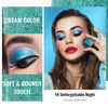 Picture of Oulac Cream Eyeshadow also for Highlighter Large Capacity Highly Pigmented Eye Shadow Waterproof &Long Lasting with Moisturizing Formula, Shimmer Glitter Eye Makeup. 6g.14+15
