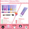 Picture of Body Glitter Face Glitter Gel: Singer Concerts Disco Festival Rave Accessories Face Glitter Makeup 150ml Chunky Sequins Mermaid Face Body Hair Glitter Gel (White&Silver&Pink&Gold&Blue&Purple&Rose)