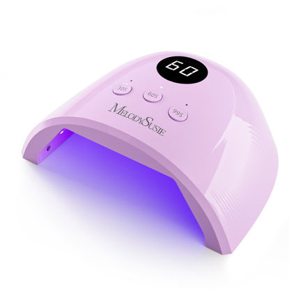 Picture of MelodySusie UV Nail Lamp, Plus30F UV Light for Gel Nails LED Nail Dryer with 3 Timer, Smart Sensor, LCD Display Fast Curing Gel Nail Polish Nail Art Tools Manicure Accessories-Purple