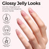 Picture of TOMICCA Gel Nail Polish, Jelly Light Pink Gel Polish, Clear Pink Nail Polish Quick Dry, Soak Off U V Jelly Nail Polish Colors Long Lasting Translucent Nail Art Neutral Manicure