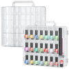 Picture of JIASHENG Two Nail Polish Organizer Case Holders, 48 Bottles Universal Nail Storage Box for Double Side Adjustable Space Divider for Acrylic Nail Gel Dip Powder Tips Set with Two Toe Separator