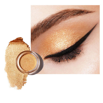 Picture of Oulac Gold Eyeshadow Cream Eyeshadow-Sombra de Ojos Highly Pigmented Natural Eyeshadow Waterproof&Long Lasting with Moisturizing Formula, Shimmer Glitter Eye Makeup Large Capacity. 6g.(21)