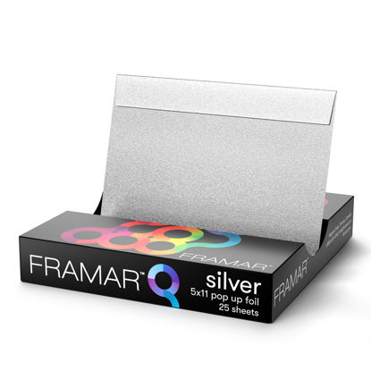Picture of Framar Star Struck Silver Pop Up Hair Foil, Aluminum Foil Sheet, Hair Foils For Highlighting - 25 Foil Sheets