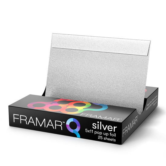 Picture of Framar Star Struck Silver Pop Up Hair Foil, Aluminum Foil Sheet, Hair Foils For Highlighting - 25 Foil Sheets