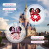 Picture of Styla Hair 2pk Mouse Ears Scrunchies, Velvet Hair Bow Scrunchies for Women - Sparkle Sequins Mouse Hair Bands for Pony Tail, Pink Red
