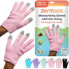 Picture of ZenToes Moisturizing Gloves for Dry Hands and Eczema, Gel Infused with Jojoba Seed Oil, Olive Oil and Vitamin E, Overnight Hand Moisturizer (OSFM, Cotton Pink)