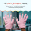 Picture of ZenToes Moisturizing Gloves for Dry Hands and Eczema, Gel Infused with Jojoba Seed Oil, Olive Oil and Vitamin E, Overnight Hand Moisturizer (OSFM, Cotton Pink)