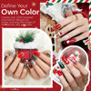 Picture of modelones Gel Nail Polish Set 2 Pcs 15 ML Red Green Glitter Gel Nail Polish Silver Champagne Rose Gold Spring Valentines Day Shades Gel Polish Kit Soak Off Nail Art Manicure Home Gift For Women Girl