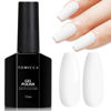 Picture of TOMICCA White Gel Nail Polish, 15ml White Gel Polish, Soak Off UV White Nail Polish Gel for French Tip Manicure Nail Art