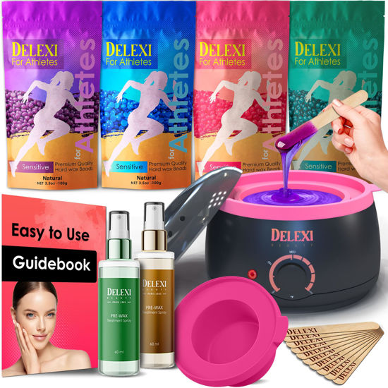 Picture of All-in-one Waxing Kit for Women +5 Pack Salon Quality Wax for Full Body Hair Removal - Ideal for Bikini (Extra Large, Vanilla)