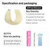 Picture of SUYYA Tape in Hair Extensions Human Hair Platinum Blonde 14 Inch 40g/pack 20pcs Straight Seamless Skin Weft Tape in Real Human Hair Extensions(14inch #60)