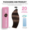 Picture of SUYYA Tape in Hair Extensions Human Hair Darkest Brown 26 Inch 60g/pack 20pcs Straight Seamless Skin Weft Tape in Real Human Hair Extensions(26inch #2 Darkest Brown)