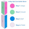 Picture of Nail File and Buffer Set, 4 Way Nail Buffers Shine Kit Professional Nail Files for Natural Nails Manicure Filer Filing Polishing Buff Nail Care Smoother Buffing Fingernail 100/120/240/600/3000 Grit