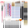 Picture of Artdone 35pcs Nail Art Pens brushes,Nail Art Tool Set,Nail Dotting Tools,Nail Dust Brush,Striping Nail Art Brushes for Long Lines,Nail Drawing Pen For Nail Design
