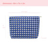 Picture of PAZIMIIK Makeup Bags for Purse Zipper Cosmetic Pouch Large Travel Canvas Make Up Organizer Tool Pouch for Women and Girls,Grid Blue