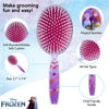 Picture of Frozen Hair Brush with Magical Sparkling Leaves Confetti Hair Brush, Purple - Kids Hair Brush Ages 3+