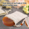 Picture of 8 Pack Soap Bag Natural Sisal Soap Saver Bag Pouch Mesh Waste Exfoliating Foaming and Drying Soap Holder for Shower