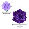 Picture of Topbuti Rose Hair Clip Flower Hairpin Rose Brooch Floral Clips, 4 Pcs Fabric Rose Flowers Hair Clips Mexican Hair Flowers Pin up Headpieces for Woman Girl Wedding Party Mother's Day (2 Sizes) (Purple)