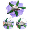Picture of Topbuti Rose Hair Clip Flower Hairpin Rose Brooch Floral Clips, 4 Pcs Fabric Rose Flowers Hair Clips Mexican Hair Flowers Pin up Headpieces for Woman Girl Wedding Party Mother's Day (2 Sizes) (Purple)