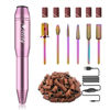 Picture of Alety Electric Nail Drill Kit, Portable Electric Nail File for Acrylic Gel Nails, Professional Nail Drill Machine Efile Manicure Pedicure Tools with Iridescent Nail Drill Bits for Home Salon Use