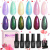 Picture of Beetles Glitter Gel Nail Polish Set Spring 6 Pcs Nebula Halo Chameleon Pastel Pink Purple Blue Glitter Gel Polish Soak Off Uv Nail Lamp Gel Polish Valentine's Day Gifts for Women Girls