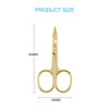 Picture of LIVINGO Sharp Curved Nail Cuticle Scissors, Premium Stainless Steel Blade for Manicure Pedicure Fingernail Toenail Beauty Grooming Cutter with Case, 3.5" Gold