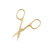 Picture of LIVINGO Sharp Curved Nail Cuticle Scissors, Premium Stainless Steel Blade for Manicure Pedicure Fingernail Toenail Beauty Grooming Cutter with Case, 3.5" Gold