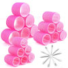 Picture of Cludoo Jumbo Hair Curlers Rollers with Clips, 28 Pcs Self Grip Rollers Set for Volume and Curls - 6.3cm, 4.3cm, 3.7cm for Long, Medium, Short, Thick Hair, Bangs, and Salon Hair Styling